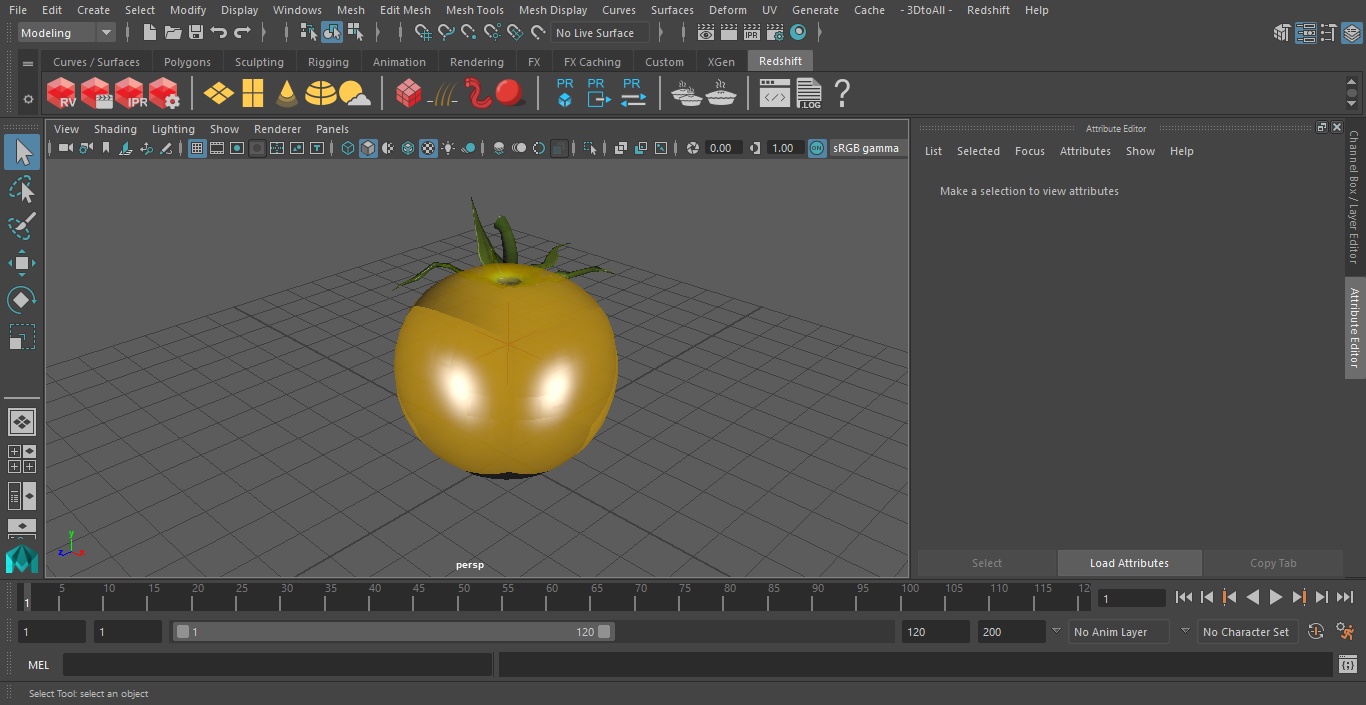 3D model Yellow Cherry Tomato