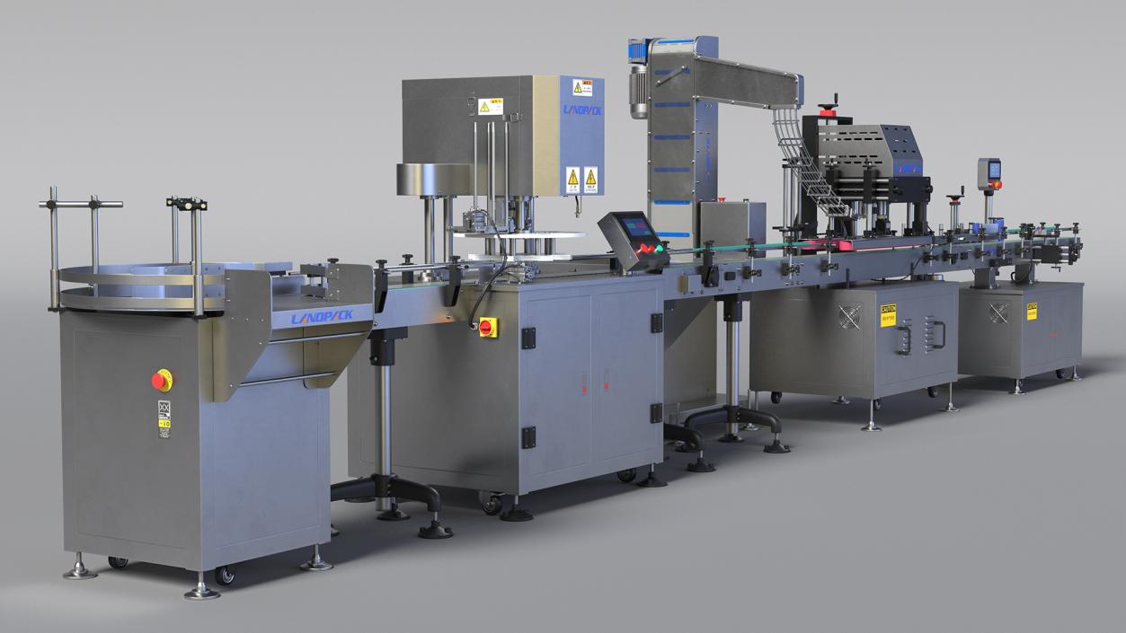 LandPack Snack Packaging Machine Line 3D