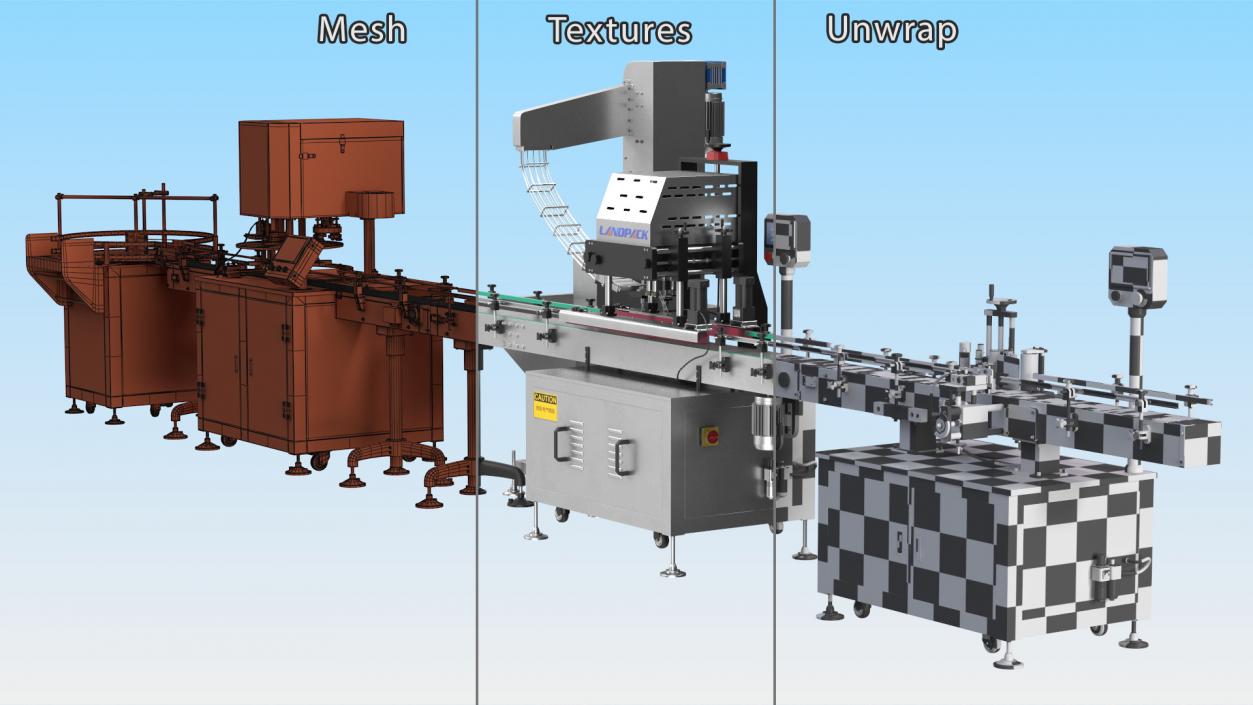 LandPack Snack Packaging Machine Line 3D