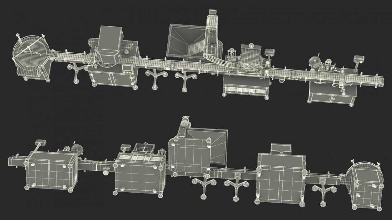 LandPack Snack Packaging Machine Line 3D