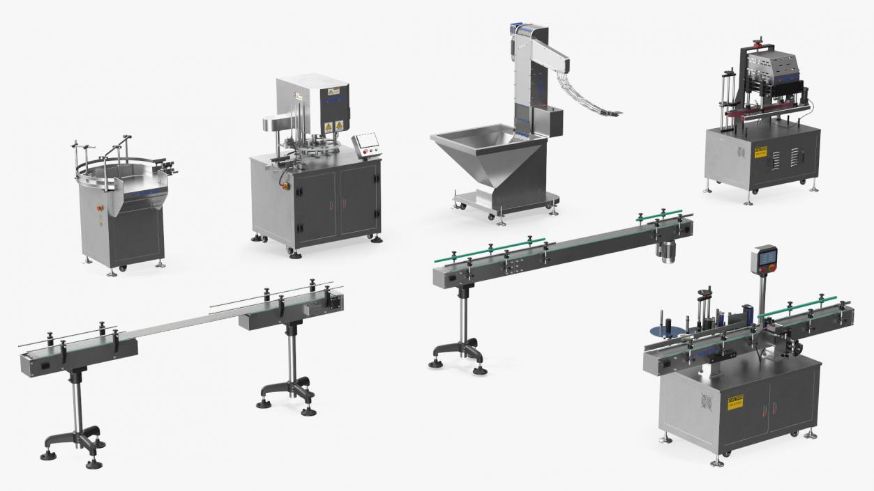 LandPack Snack Packaging Machine Line 3D