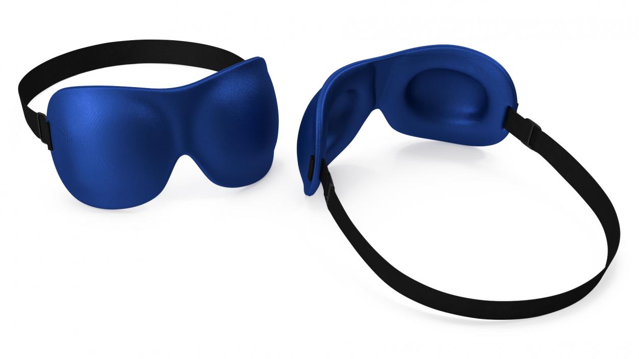 3D Woman with Sleep Mask Blue