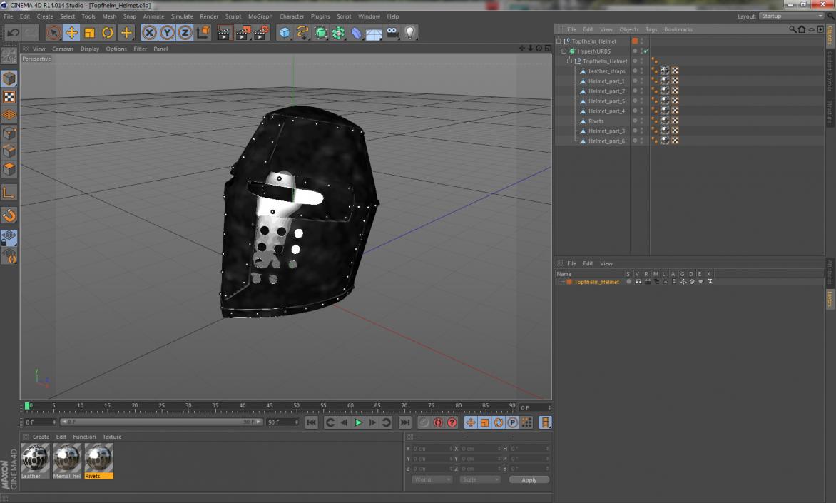 3D model Topfhelm Helmet