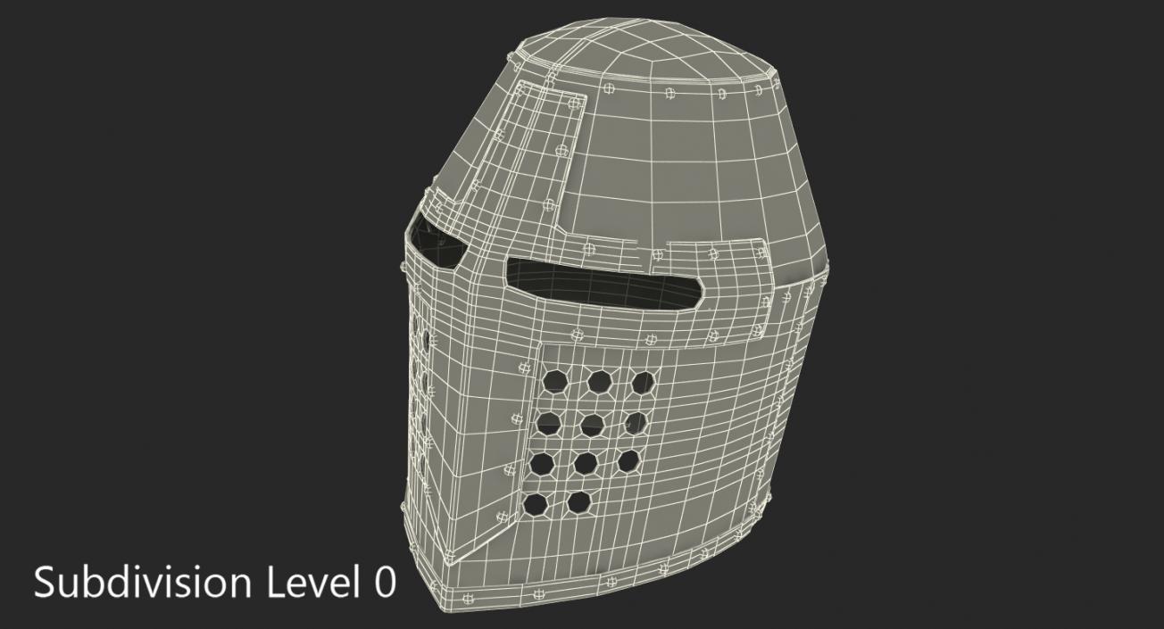 3D model Topfhelm Helmet