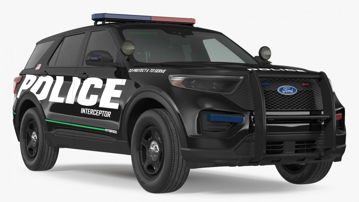 Ford Police Interceptor Utility Hybrid 2020 AWD Rigged 3D model