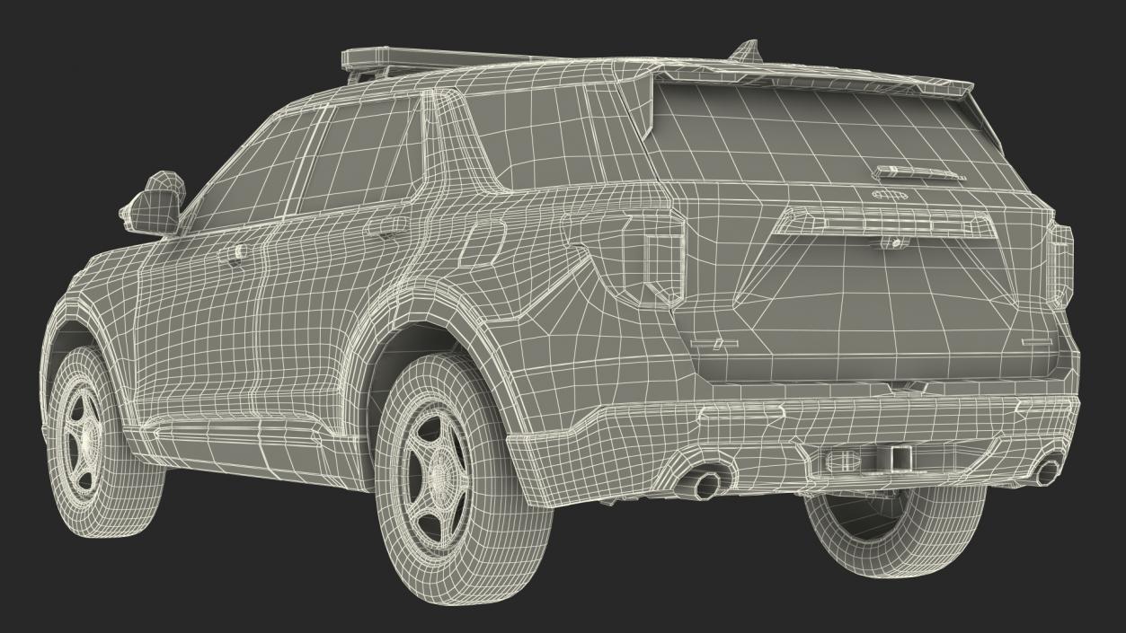 Ford Police Interceptor Utility Hybrid 2020 AWD Rigged 3D model