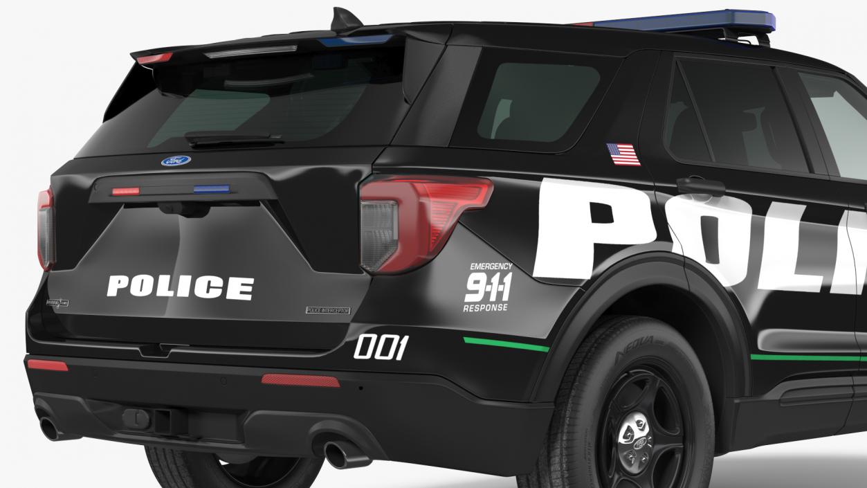 Ford Police Interceptor Utility Hybrid 2020 AWD Rigged 3D model