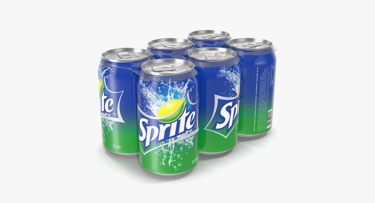 3D Sprite Bottles and Packages Collection model