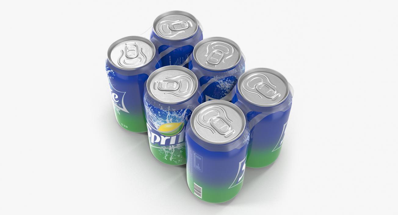 3D Sprite Bottles and Packages Collection model