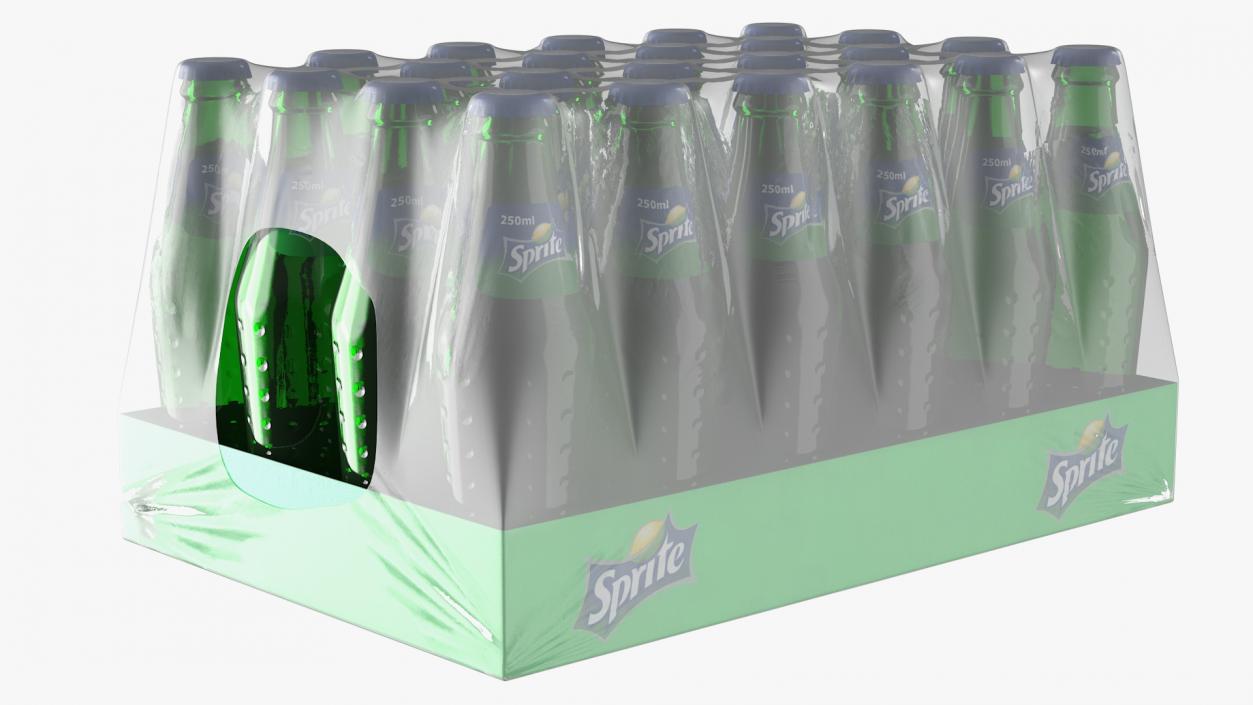 3D Sprite Bottles and Packages Collection model