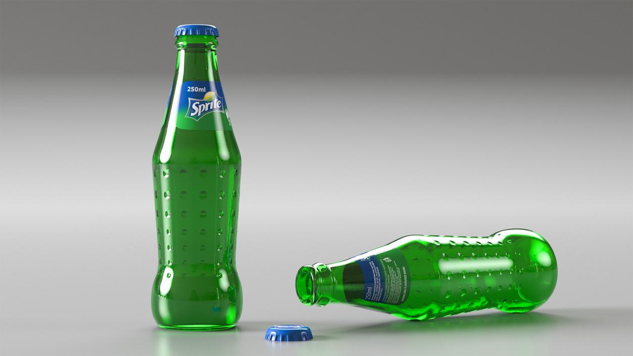 3D Sprite Bottles and Packages Collection model