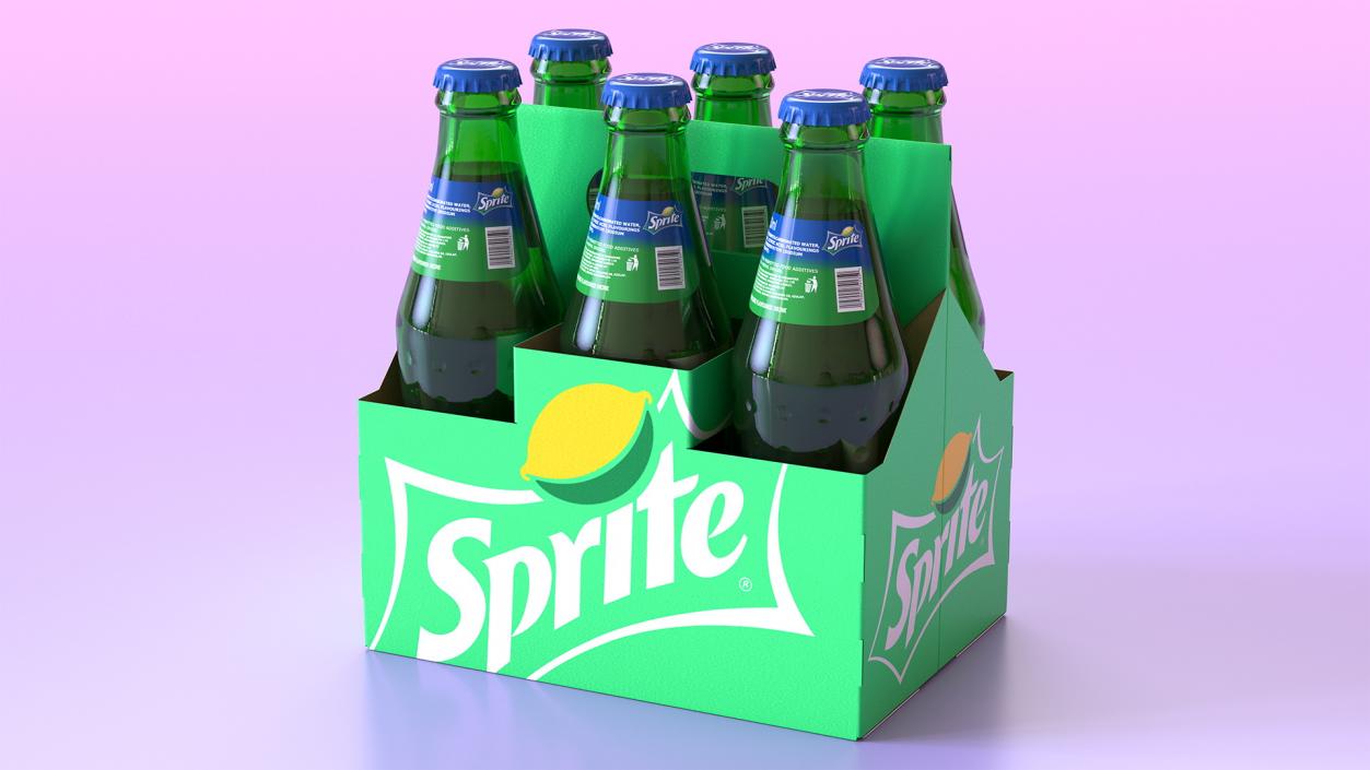 3D Sprite Bottles and Packages Collection model