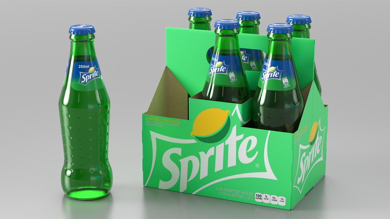 3D Sprite Bottles and Packages Collection model