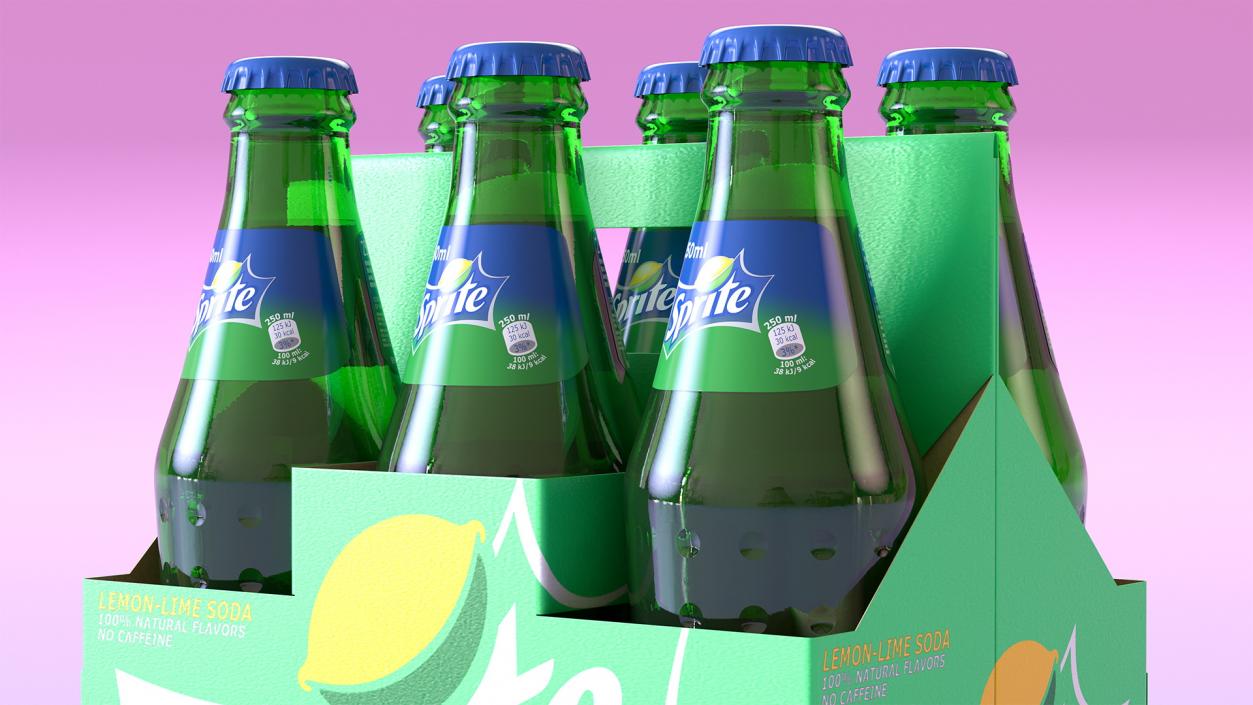 3D Sprite Bottles and Packages Collection model