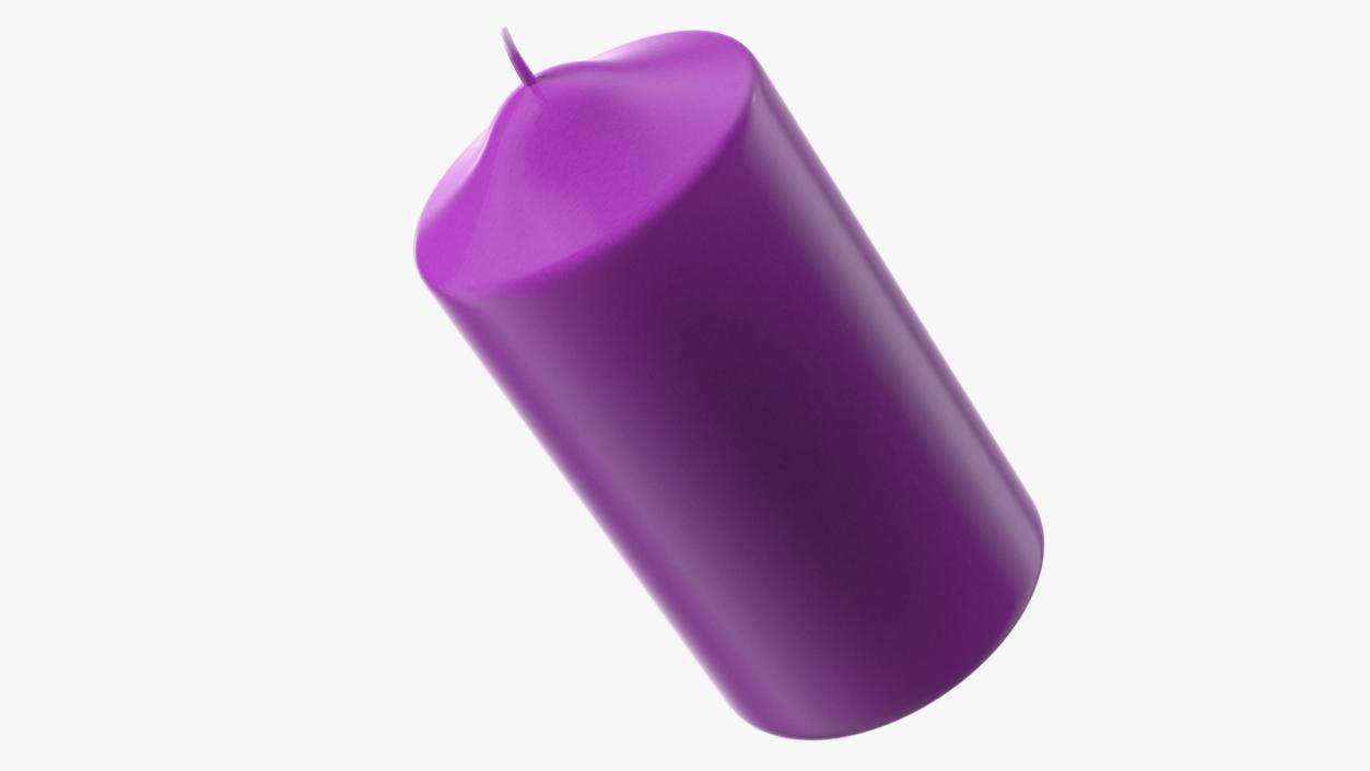 Dome Top Pillar Candle Purple 3D model