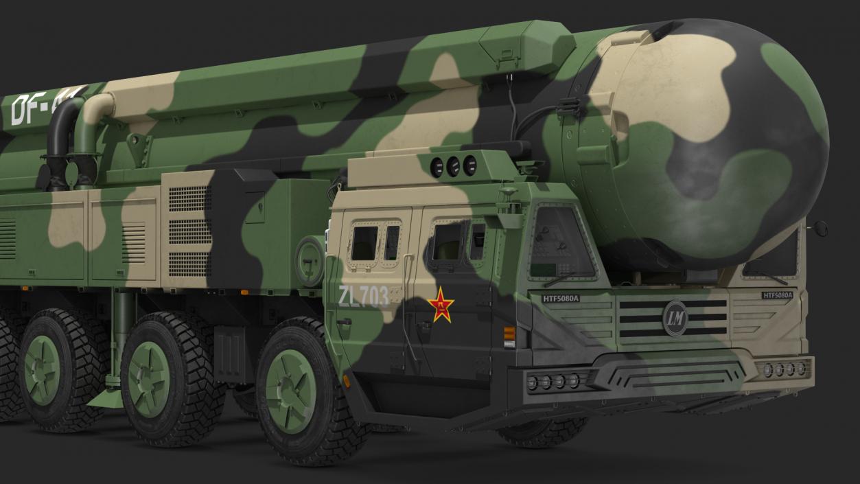 3D Dongfeng-41 ICBM Launch Vehicle