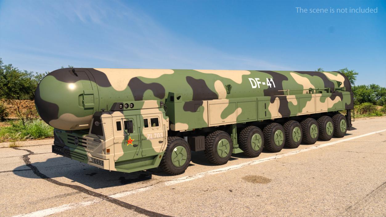 3D Dongfeng-41 ICBM Launch Vehicle