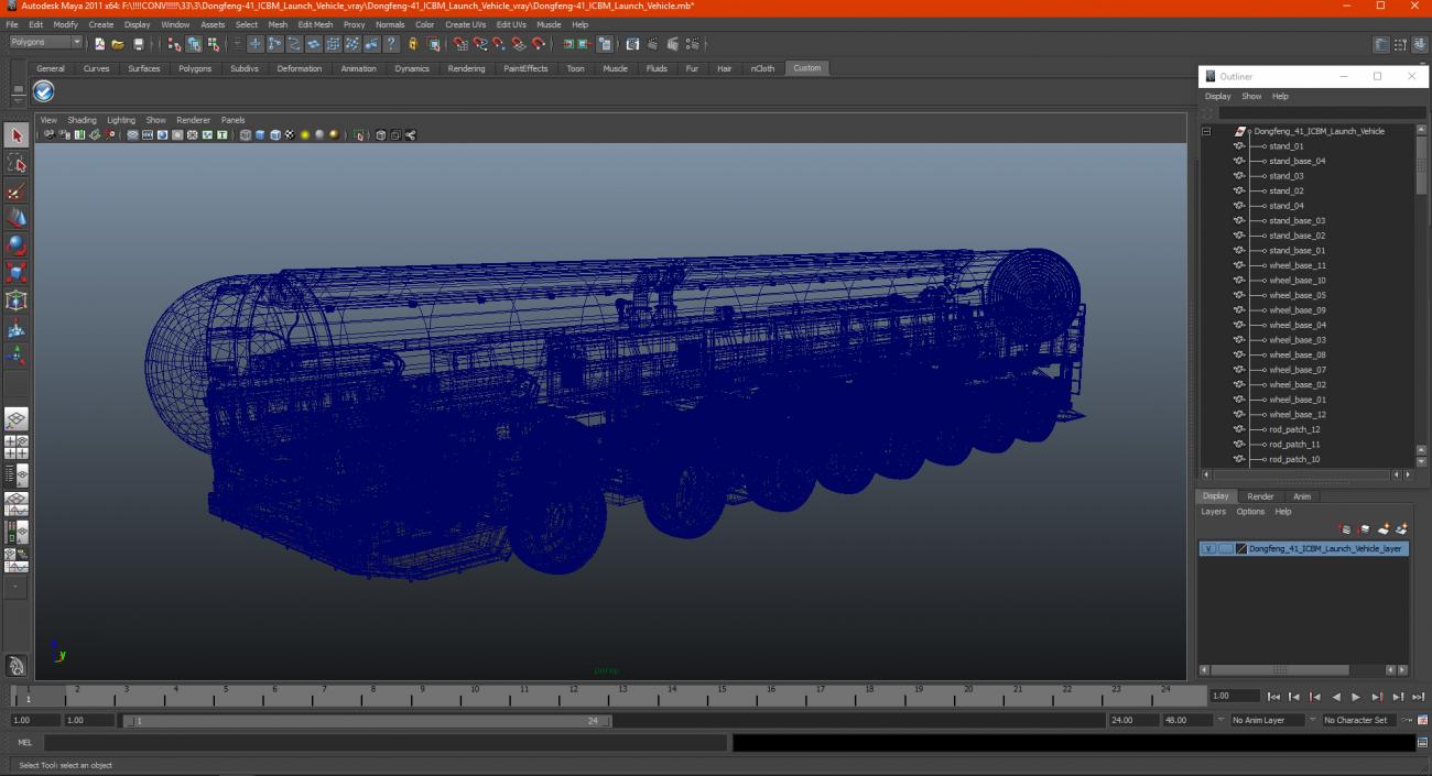 3D Dongfeng-41 ICBM Launch Vehicle