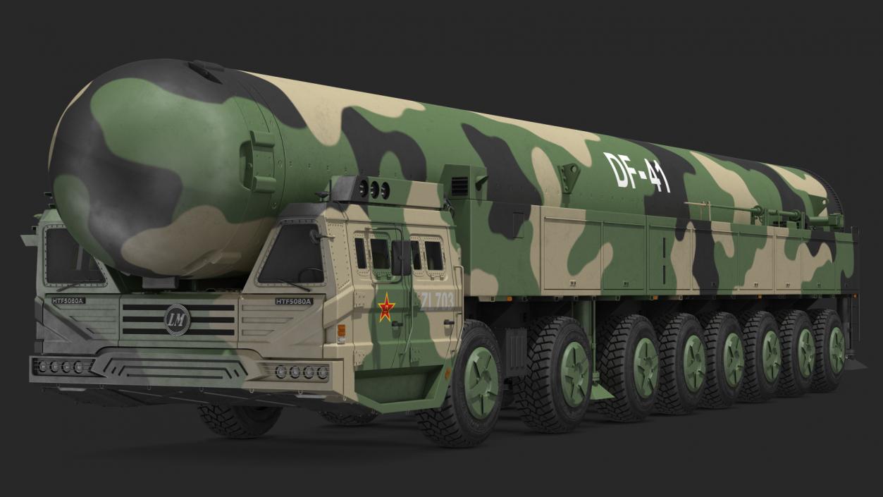 3D Dongfeng-41 ICBM Launch Vehicle