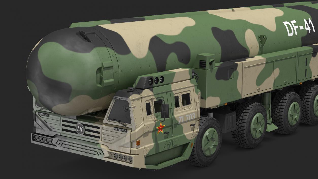 3D Dongfeng-41 ICBM Launch Vehicle