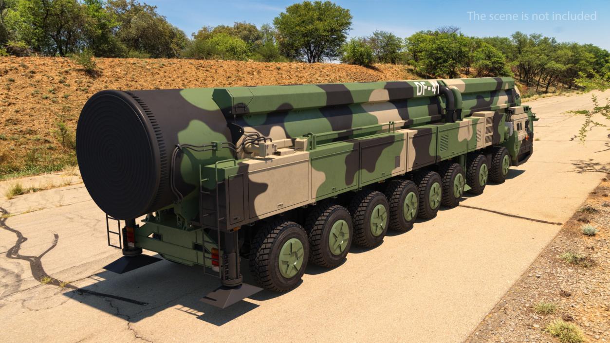 3D Dongfeng-41 ICBM Launch Vehicle