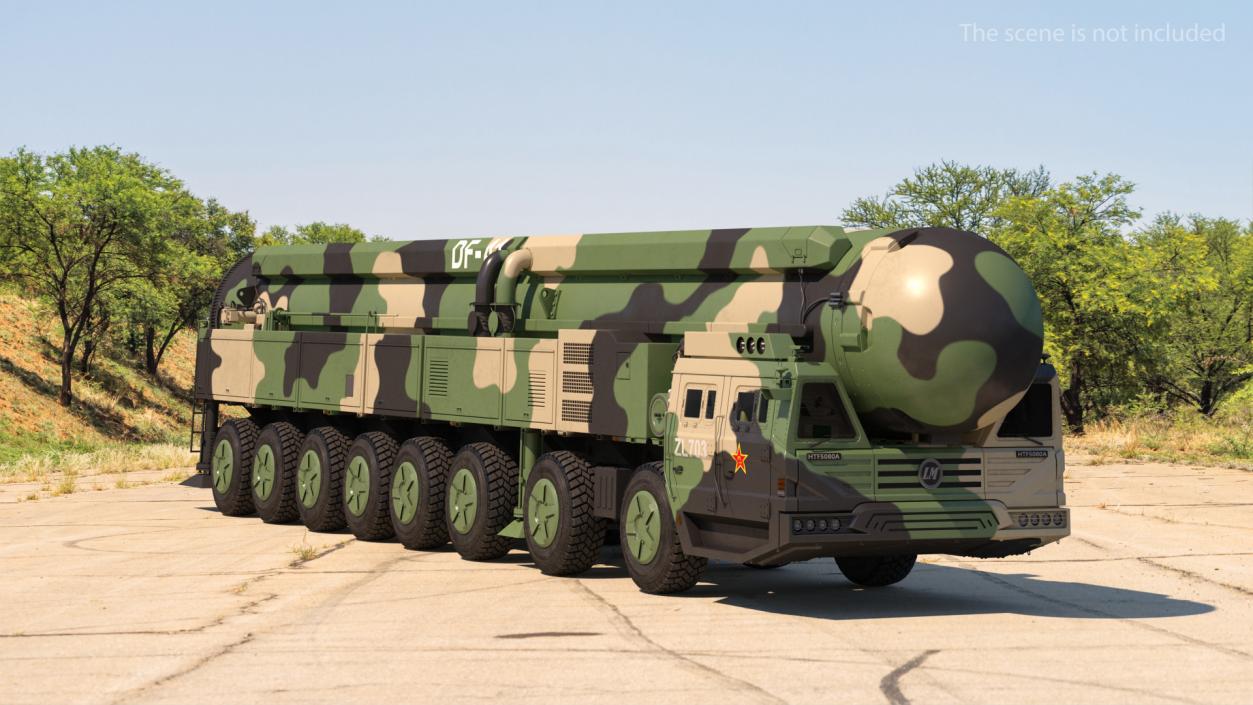 3D Dongfeng-41 ICBM Launch Vehicle