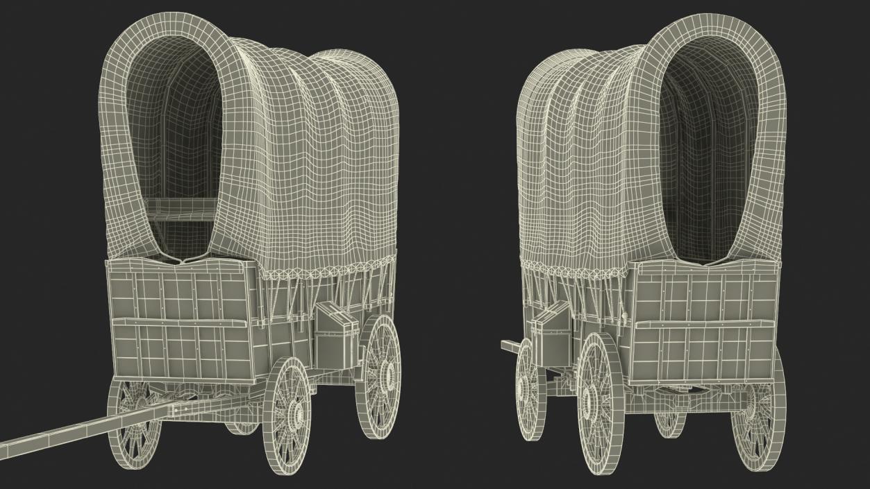 3D Covered Wagon model