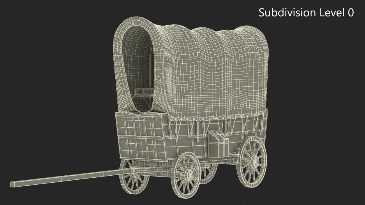 3D Covered Wagon model