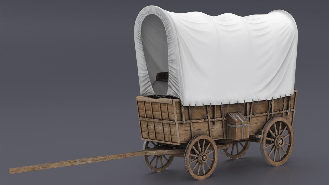 3D Covered Wagon model