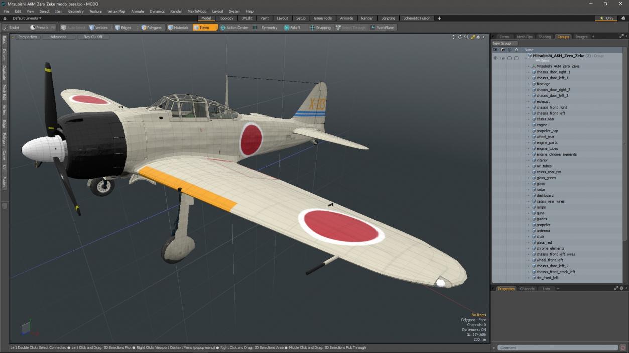 Mitsubishi A6M Zero Zeke 3D model