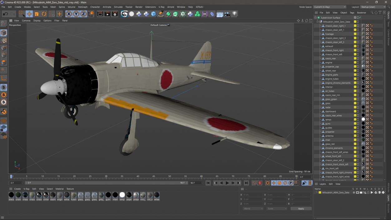 Mitsubishi A6M Zero Zeke 3D model