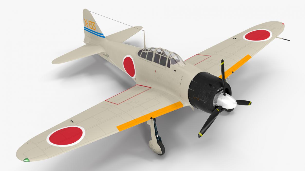 Mitsubishi A6M Zero Zeke 3D model