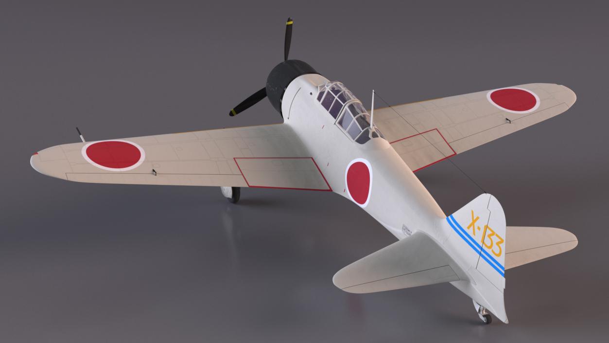 Mitsubishi A6M Zero Zeke 3D model