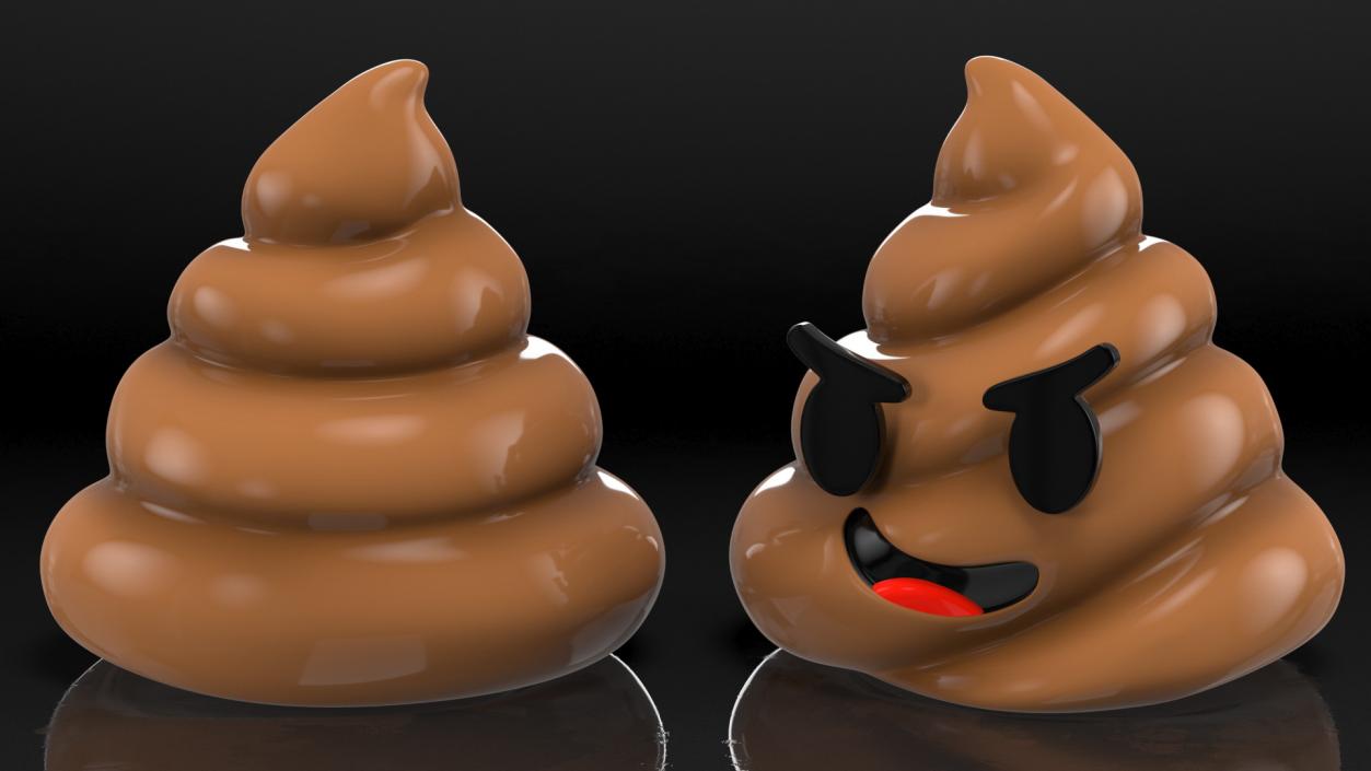 Smirk Poop Emoji Smile 3D