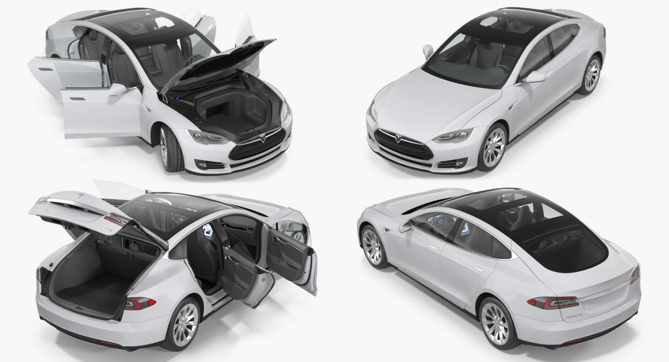 3D model Tesla Model S 100D 2015 Rigged