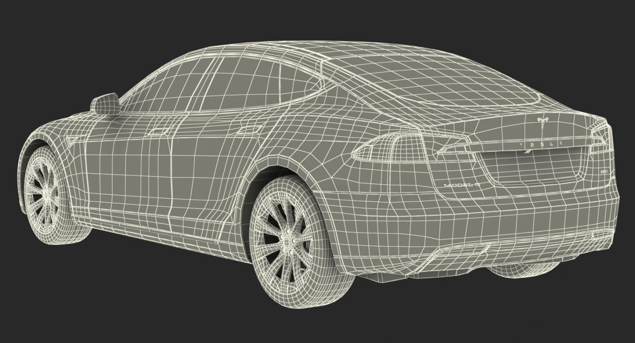 3D model Tesla Model S 100D 2015 Rigged