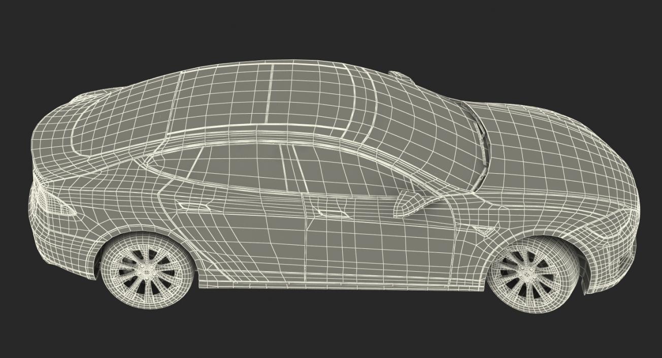 3D model Tesla Model S 100D 2015 Rigged