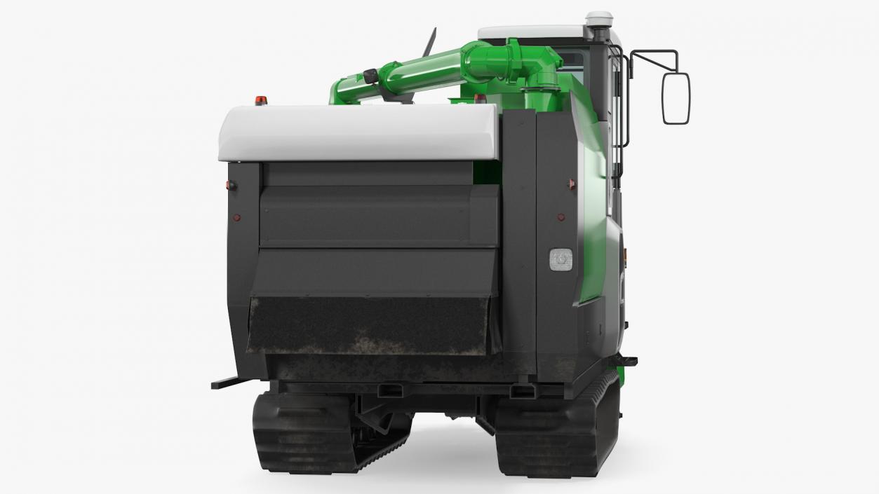 Rice Combine Harvester Rigged 3D model