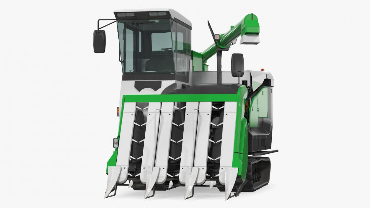 Rice Combine Harvester Rigged 3D model