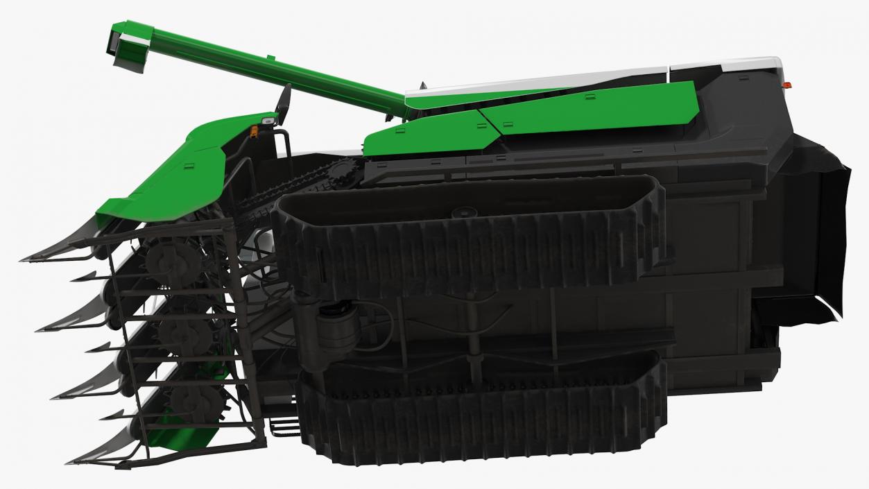 Rice Combine Harvester Rigged 3D model