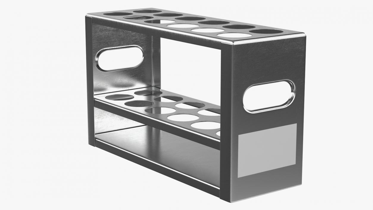 3D model Stainless Steel Test Tube Rack