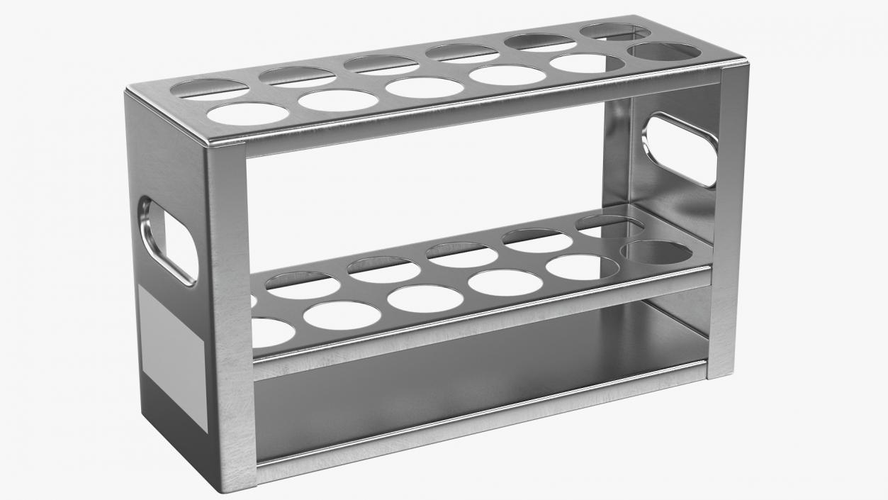 3D model Stainless Steel Test Tube Rack