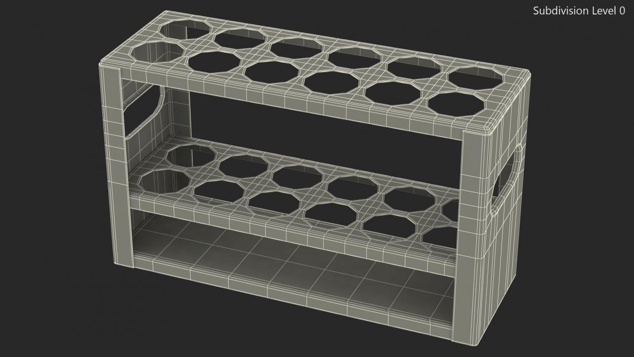 3D model Stainless Steel Test Tube Rack