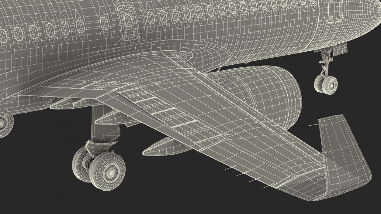 3D Airbus A220 300 Simple Interior