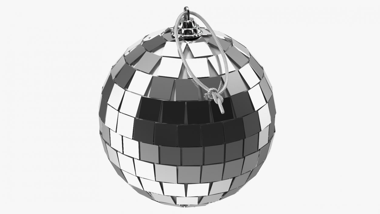 Disco Bauble for Xmas Tree Small Silver 3D model