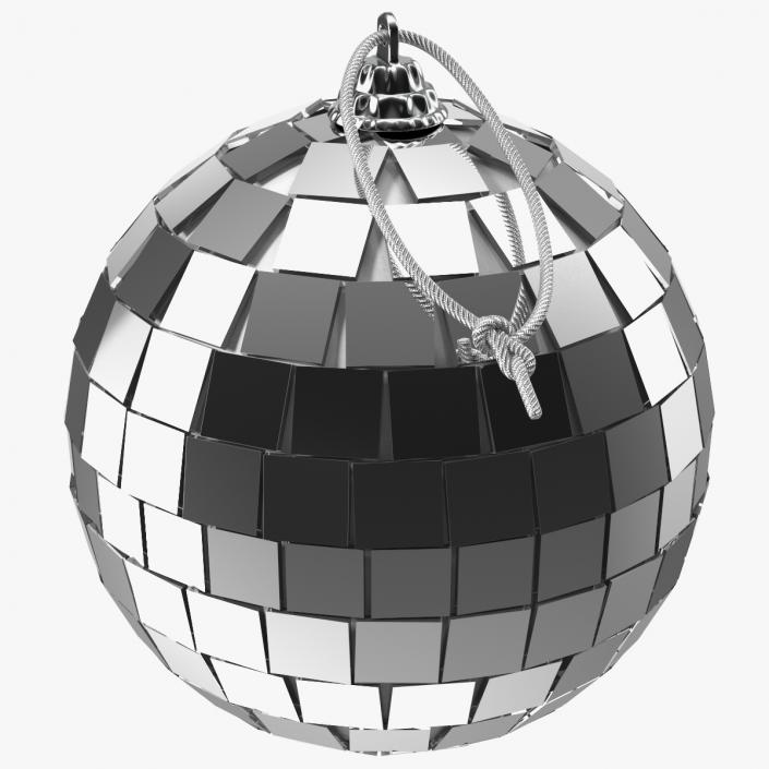 Disco Bauble for Xmas Tree Small Silver 3D model