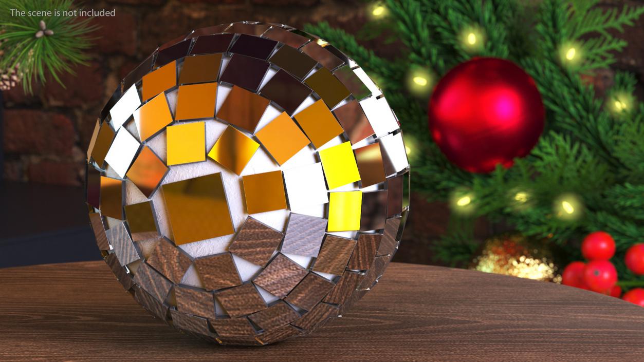 Disco Bauble for Xmas Tree Small Silver 3D model