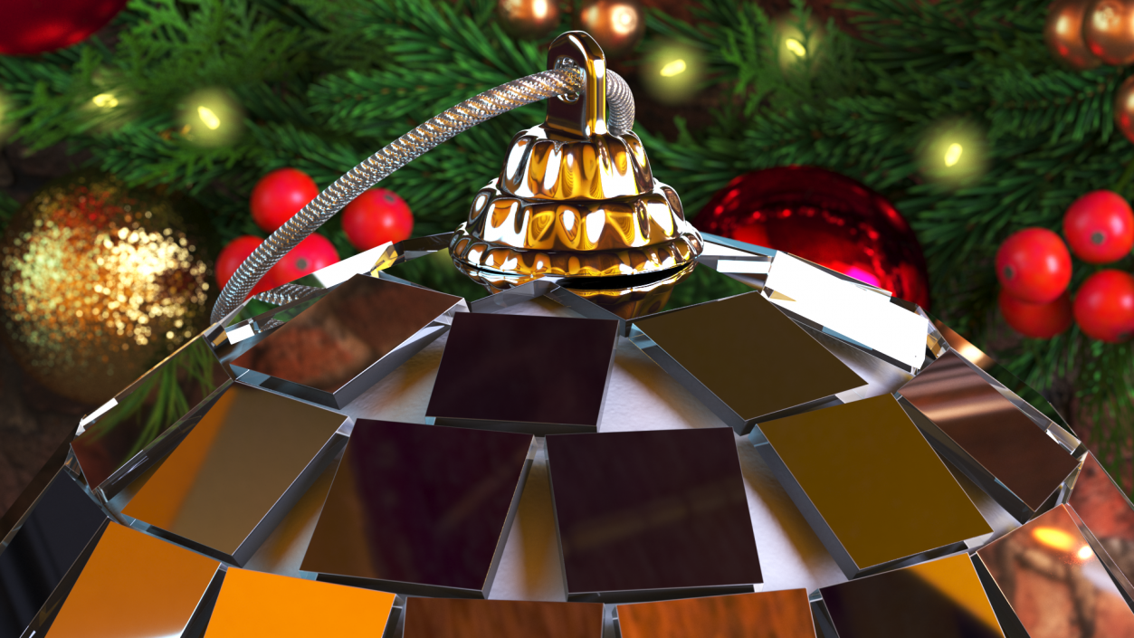 Disco Bauble for Xmas Tree Small Silver 3D model