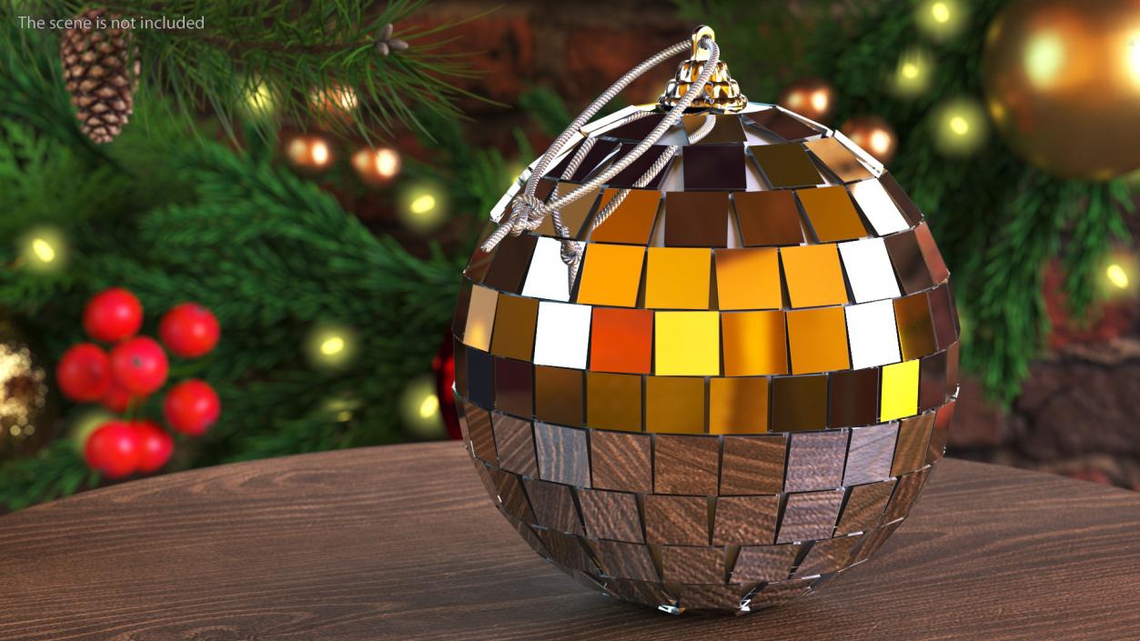 Disco Bauble for Xmas Tree Small Silver 3D model