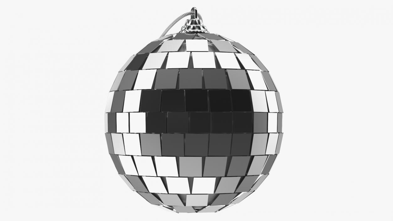 Disco Bauble for Xmas Tree Small Silver 3D model